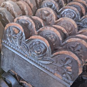 Thistle rose and shamrock edging tiles