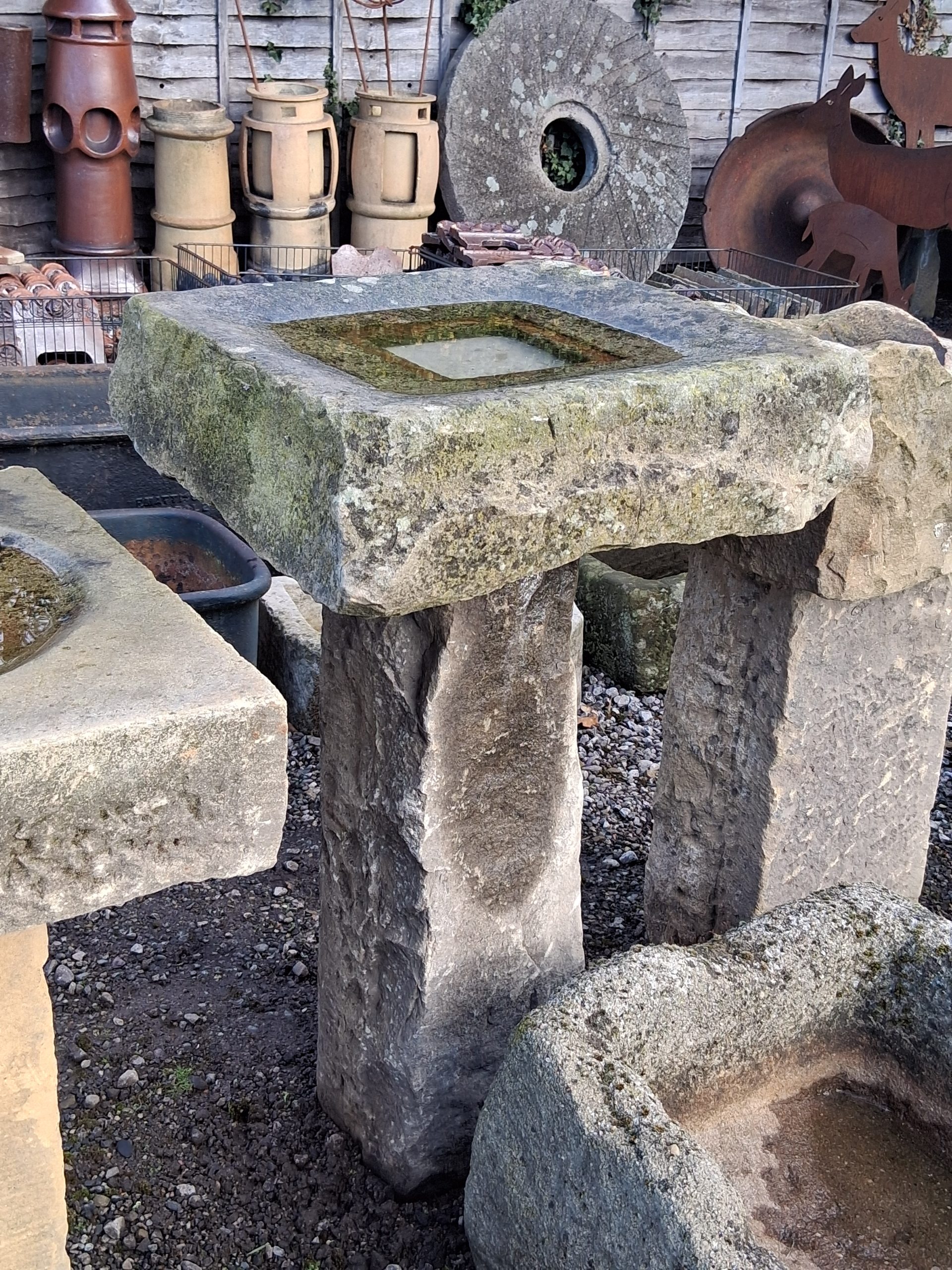 Large Yorkshire Stone Birdbath Stone - Image 2