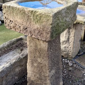 Tall Yorkshire Stone Birdbath