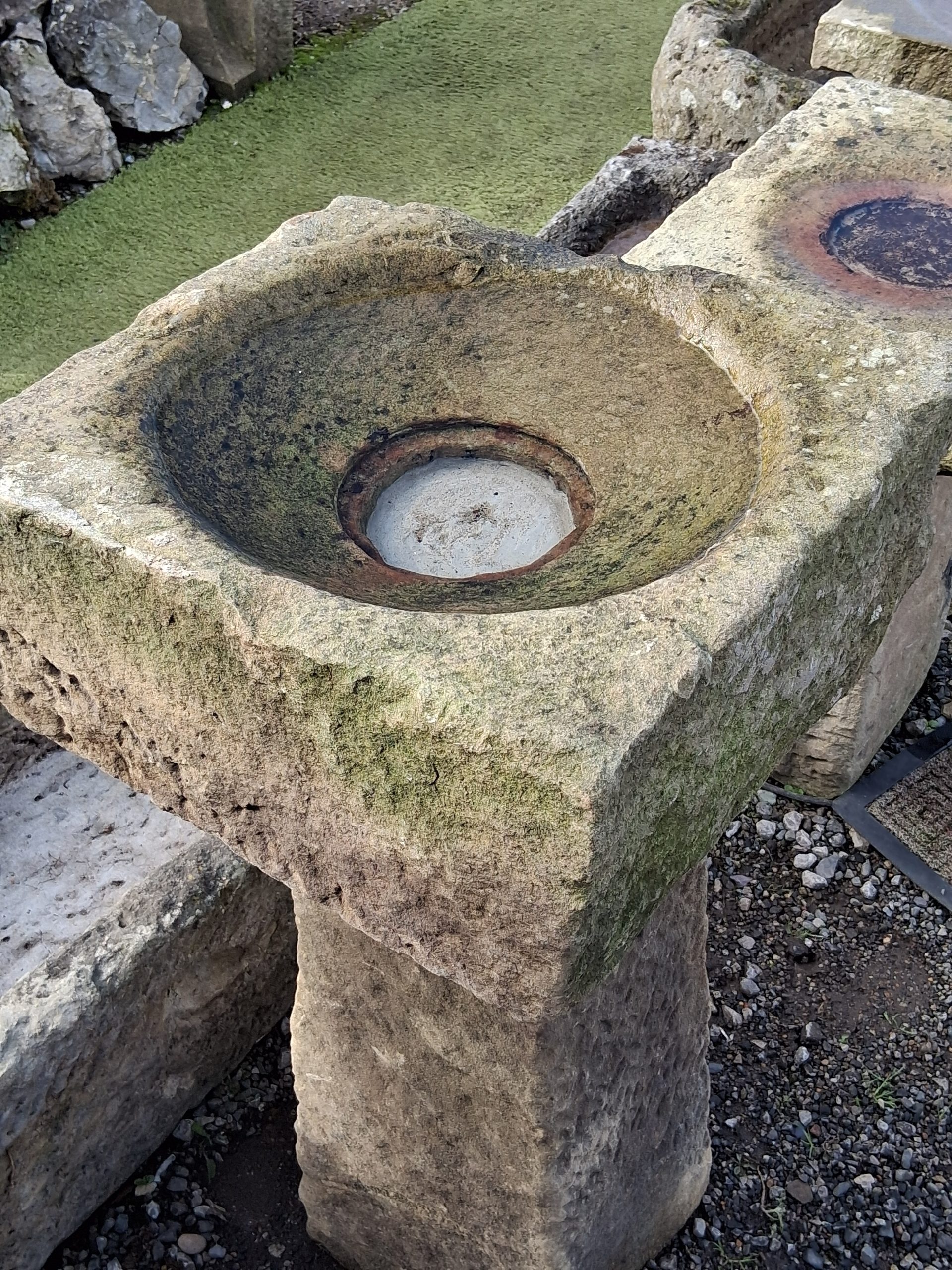 Tall Yorkshire Stone Birdbath - Image 3