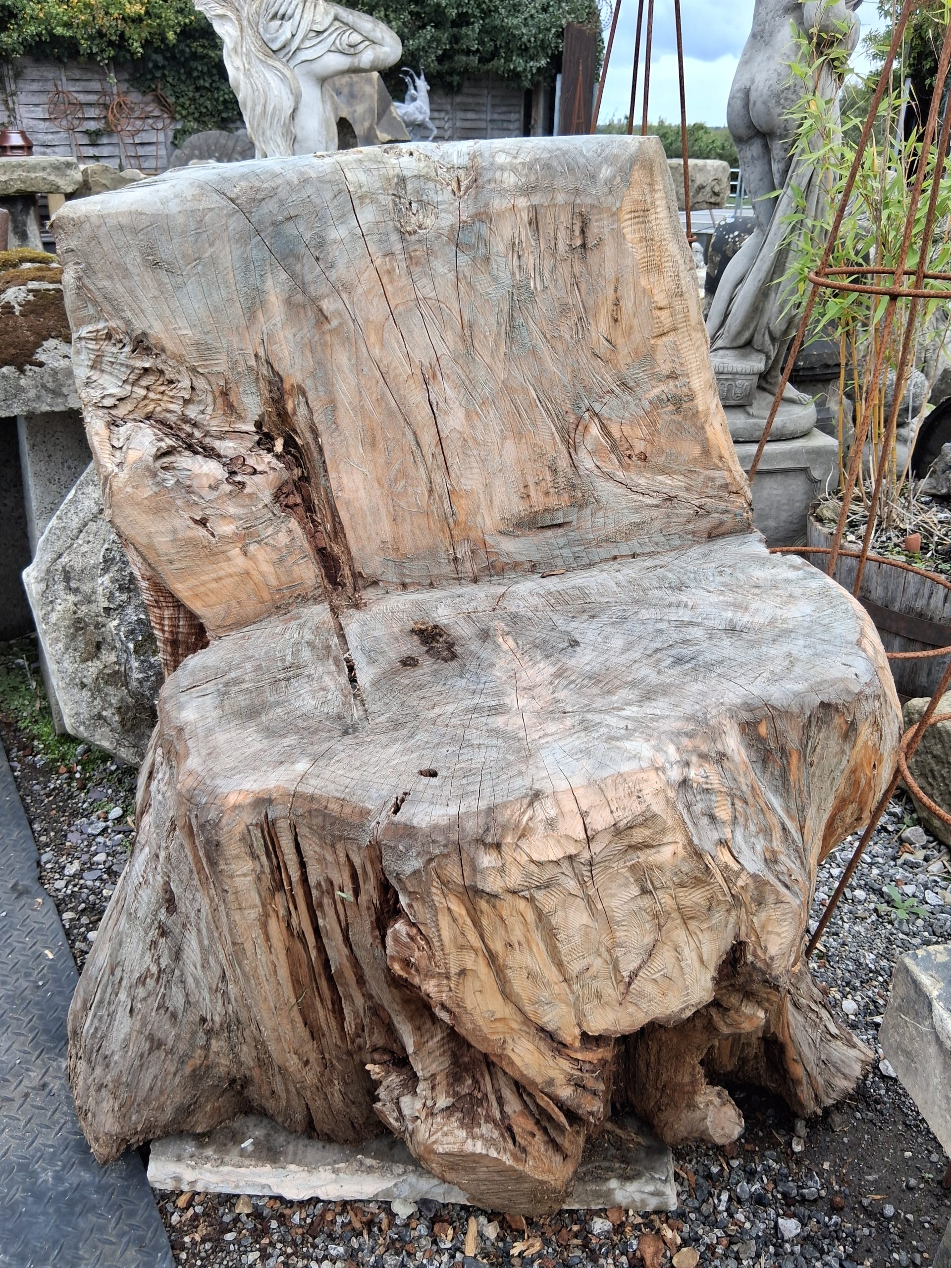 Lg Tree Stump Chair